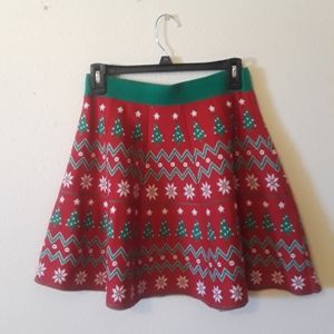 Christmas Tree A Line Skirt